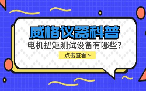 威格儀器-電機(jī)扭矩測(cè)試設(shè)備有哪些？插圖